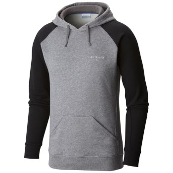 Columbia Hart Mountain II Fleece Big, Sudaderas Con Capucha Grises Negros Para Hombre | 562791-KVC